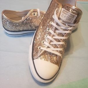 Gold Glitter Converse Size 11